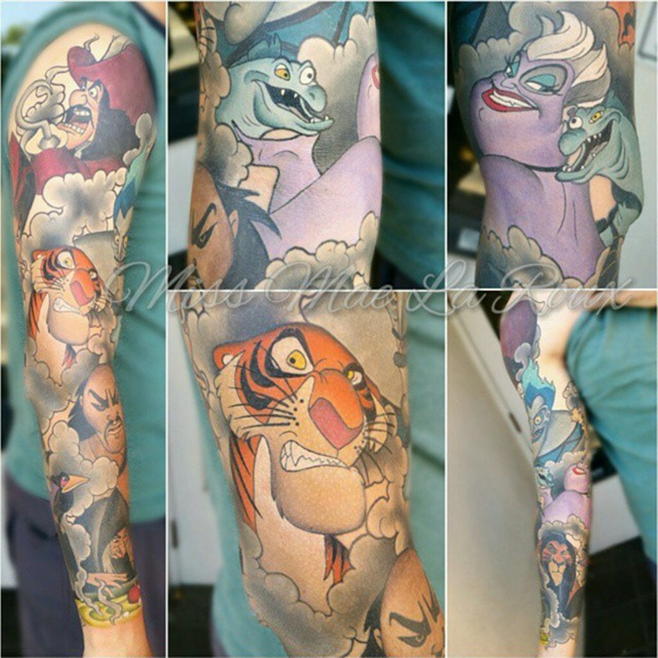 Disney Princess Sleeve Tattoo