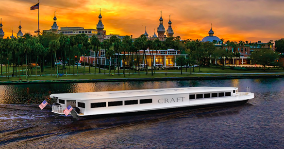 A new dining river cruise, Craft, launches in Tampa this fall