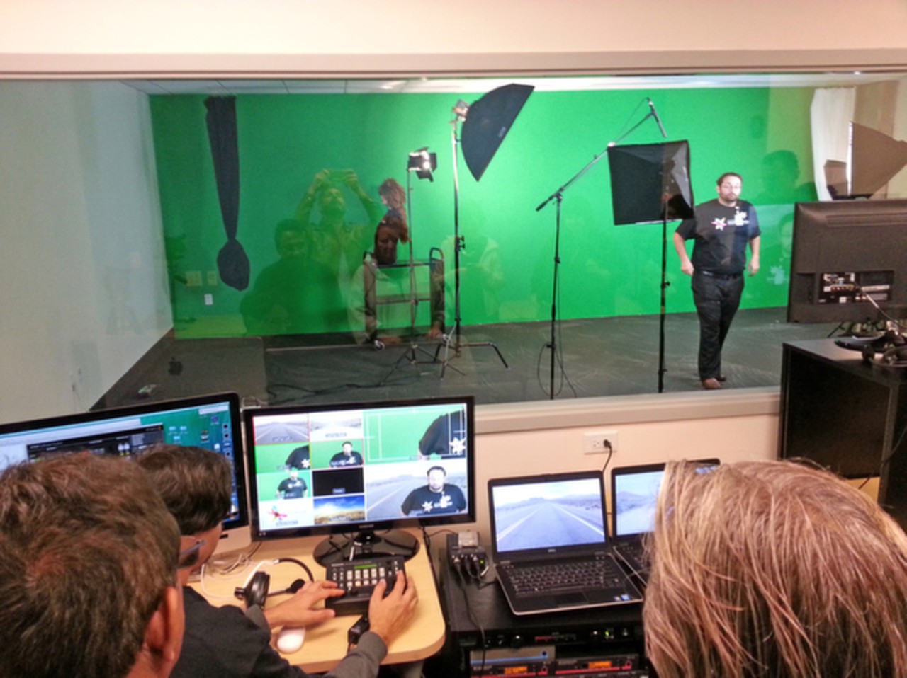 A demo of the video production studio.