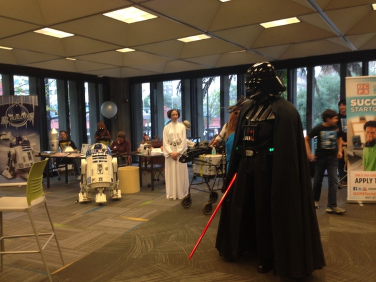 And naturally, Darth Vader was there, too.