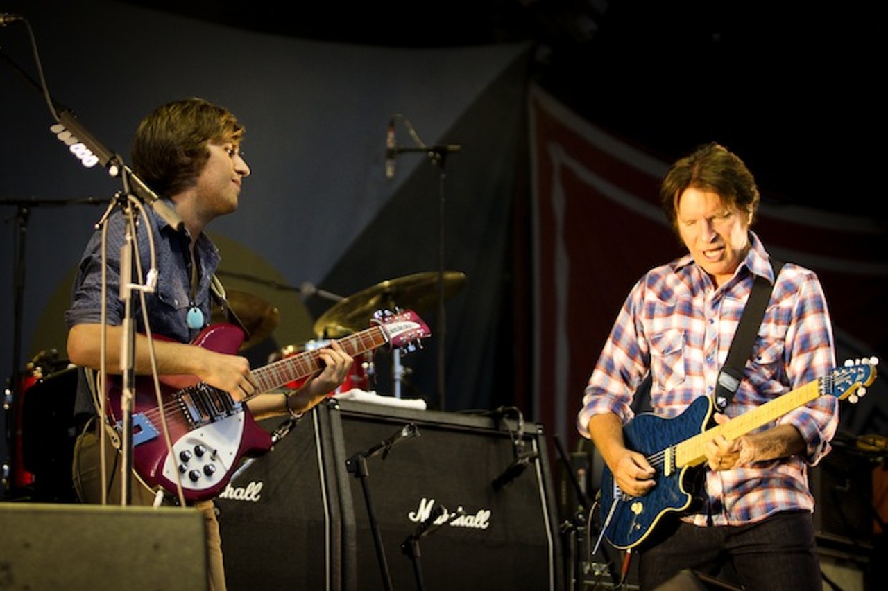 John Fogerty's set, featuring members of the Vaccines and Mumford & Sons