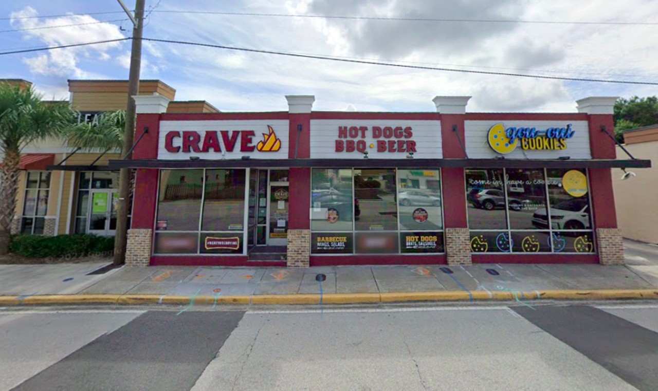 Crave Hot Dogs & BBQ
1737 S. Orange Ave., Orlando
Earlier this year, Orlando first got a taste of its newest dog purveyor with Crave Hot Dogs & BBQ. The eatery specializes in next-level hot dog creations and combinations with a menu featuring tacos, sandwiches, dogs and even more.