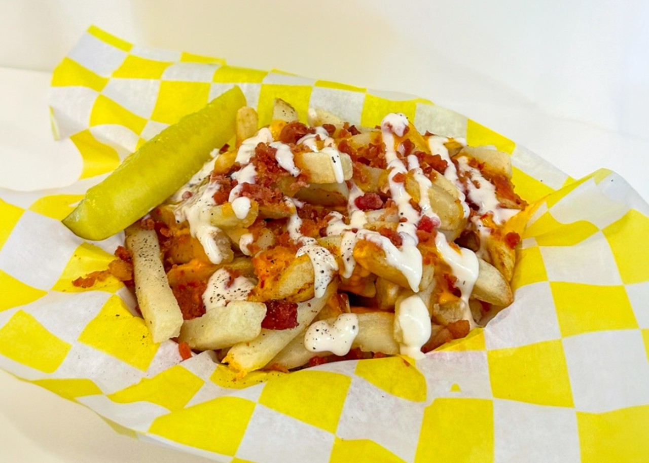 Pickle Ranch Loaded French Fries
Cheddar, Bacon, PICKLE Ranch Loaded French Fries!
Location: Chester's Gators & Taters