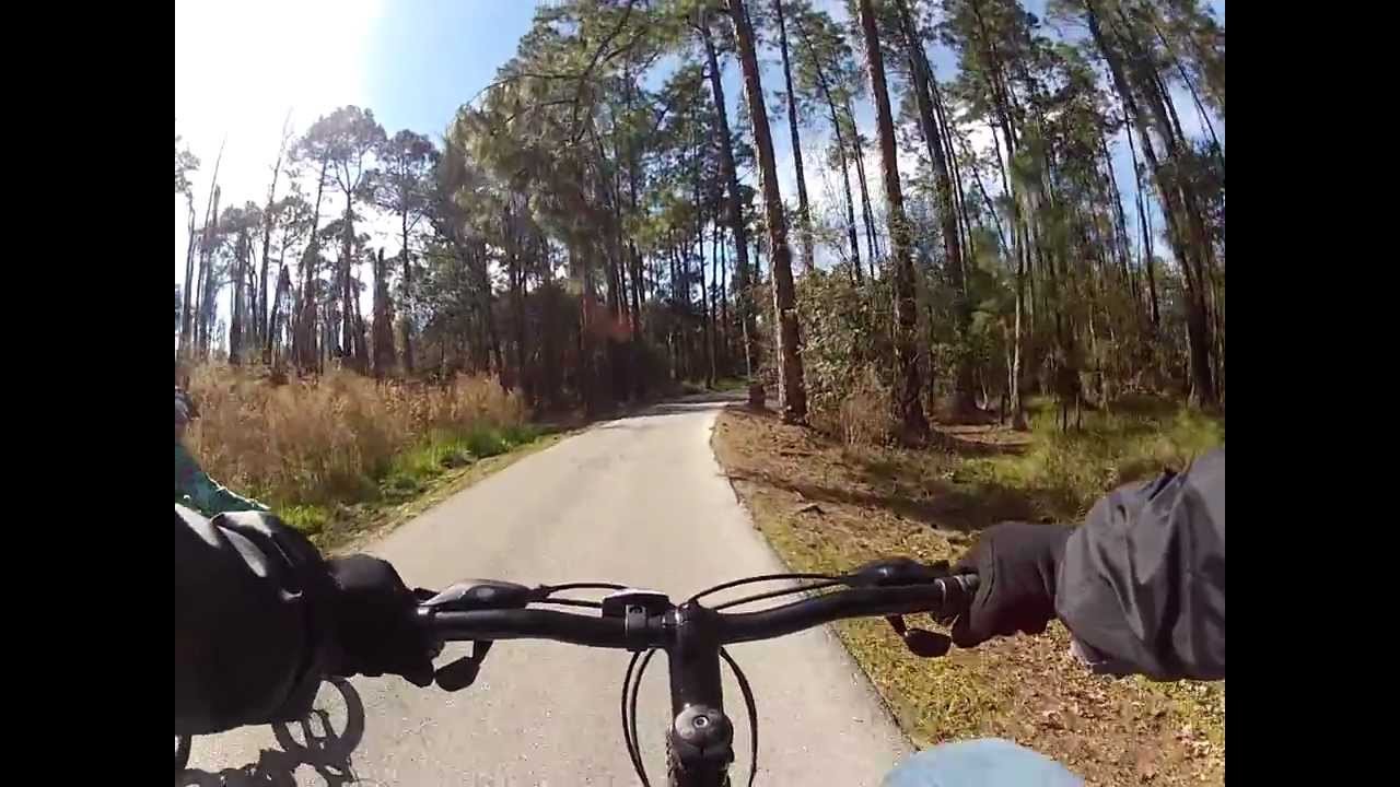 Walt Disney World Trail
To experience Disney on the cheap, one can use the bike path that progresses through the various disney theme parks. It also has a section with an unpaved nature trail for those who prefer more of a challenge. Guest parking can be found at Wilderness Lodge and Fort Wilderness.
Photo via jmdracing/YouTube