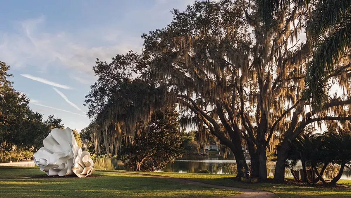 One of many sculptures on the grounds of the Mennello Museum