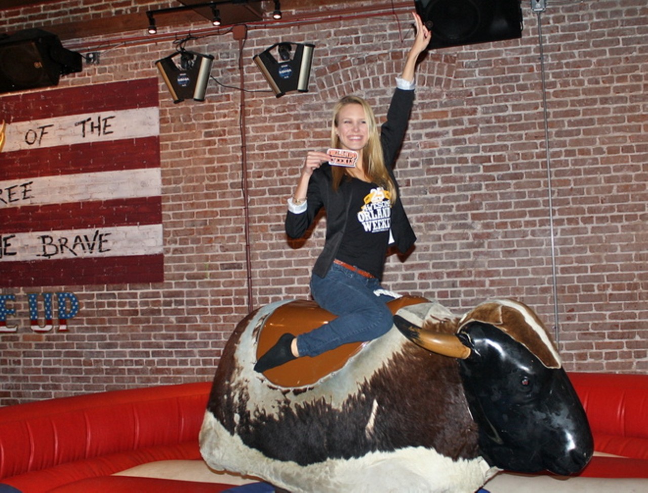 Bull Riding Action Shots from Coors Light's Most Refreshing Happy Hour at Saddle Up