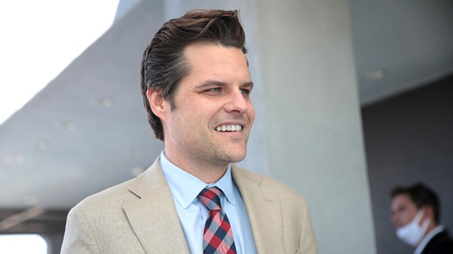 Matt Gaetz's 'America First' rally was shown the door by a California event venue after they learned of his involvement.