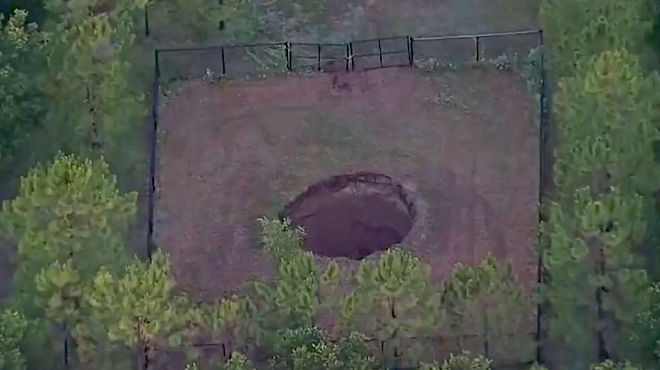 The Seffner sinkhole has returned for a third time in 10 years