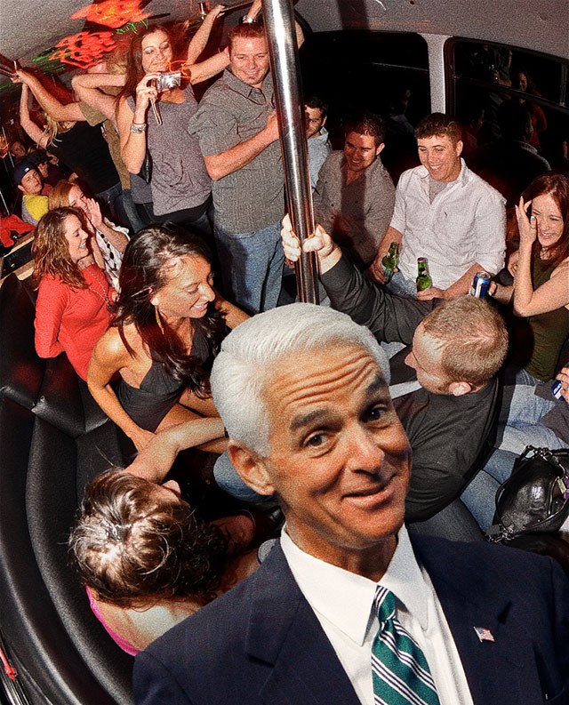 Charlie Crist tours the middle of the road