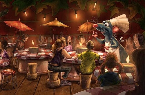 Concept art from new Ratatouille restaurant at Disneyland Paris (image courtesy Disney)
