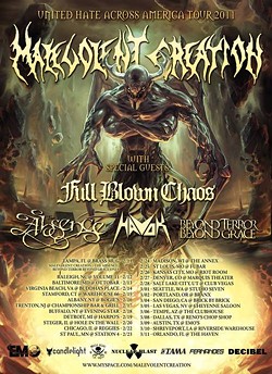 Concert News for Heshers [Metalliance, United Hate Across America tours coming soon]