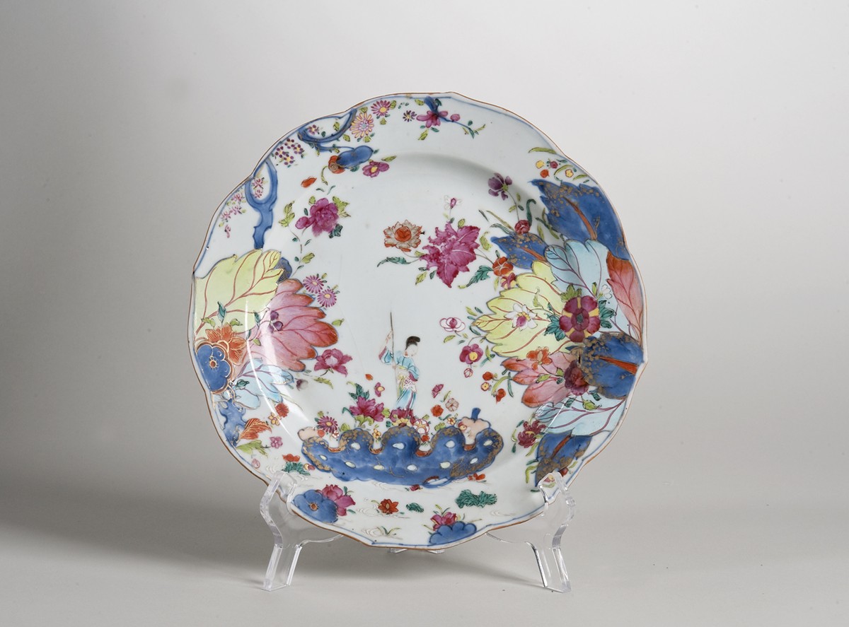 Learn about works like this polychrome plate, currently on view in the Morse's vignette "Chinese Blue and White Porcelain."