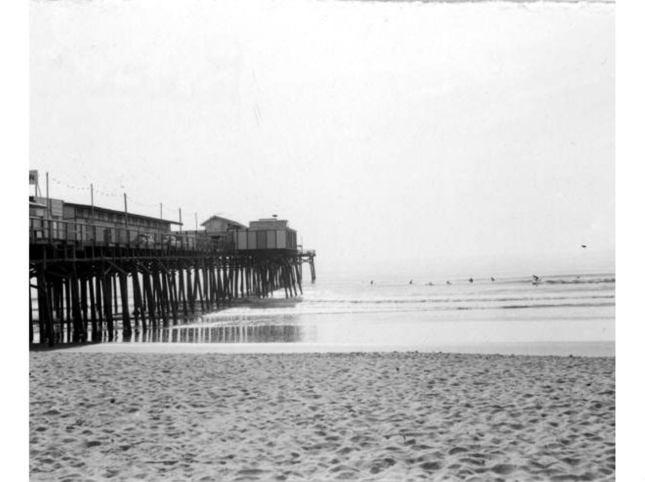 View of the pier and the beach, 1970