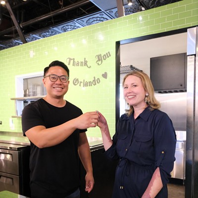 Sonny Nguyen (L) and East End Market Director of Operations Ashley Coggins (R) in front of Skyebird Juice Bar