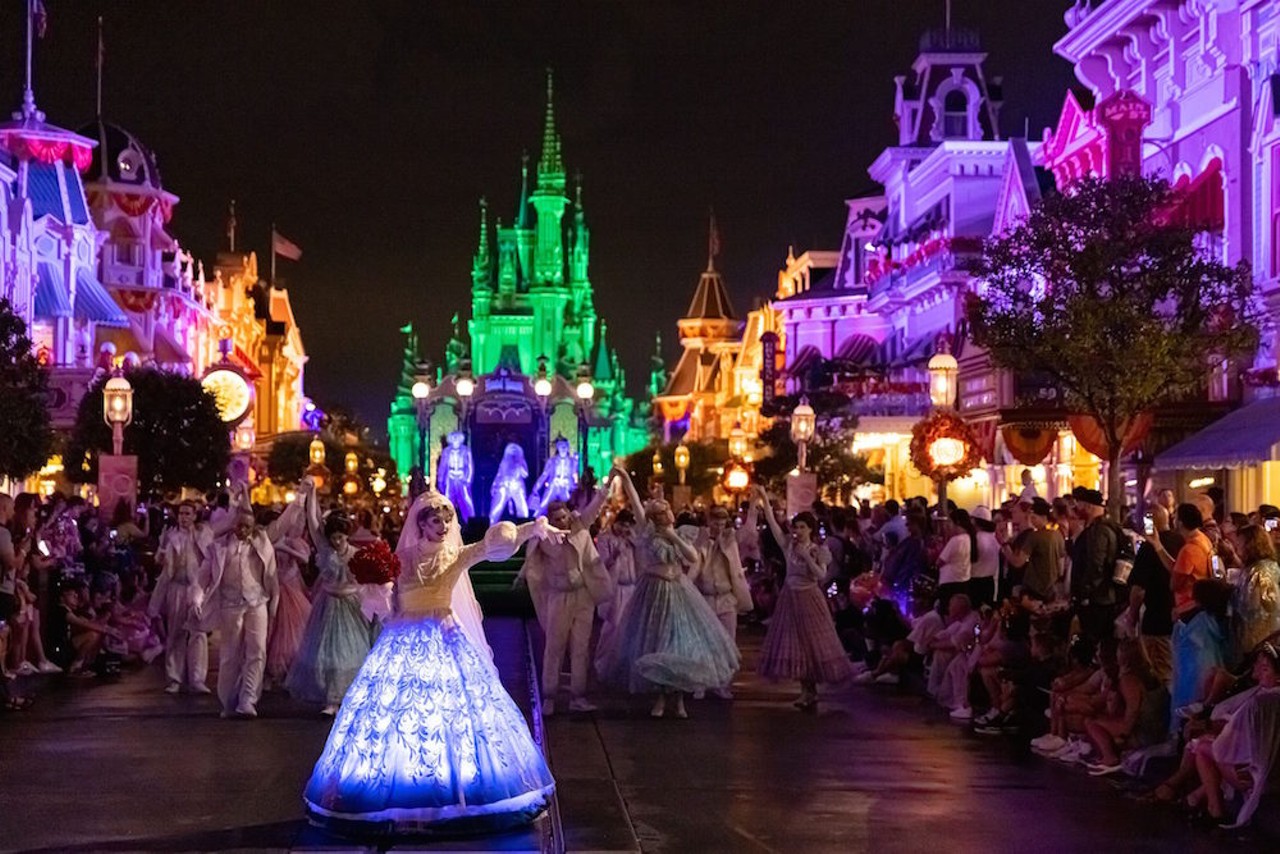 Mickey’s Not So Scary Halloween Party
Now through Nov. 1
This Halloween party is basically an explosion of colorful, kooky and slightly spooky shows; costumed characters; themed food and drinks; and trick-or-treating throughout the park. There’s the Hocus Pocus Villain Spelltacular show on the Cinderella Castle stage and the grand finale Not-So-Spooky Spectacular fireworks and projection show. There’s also the famous Mickey’s Boo-To-You Halloween Parade featuring beloved characters in their Halloween best, including some from Haunted Mansion and the Headless Horseman. Mickey’s Not So Scary Halloween Party is also a chance for everyone of all ages to dress up in costume and trick-or-treat around the park.