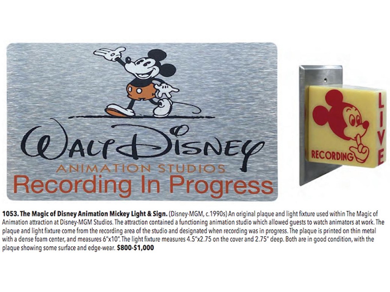 Every item from Walt Disney World up for sale at this weekend's enormous Disneyland auction