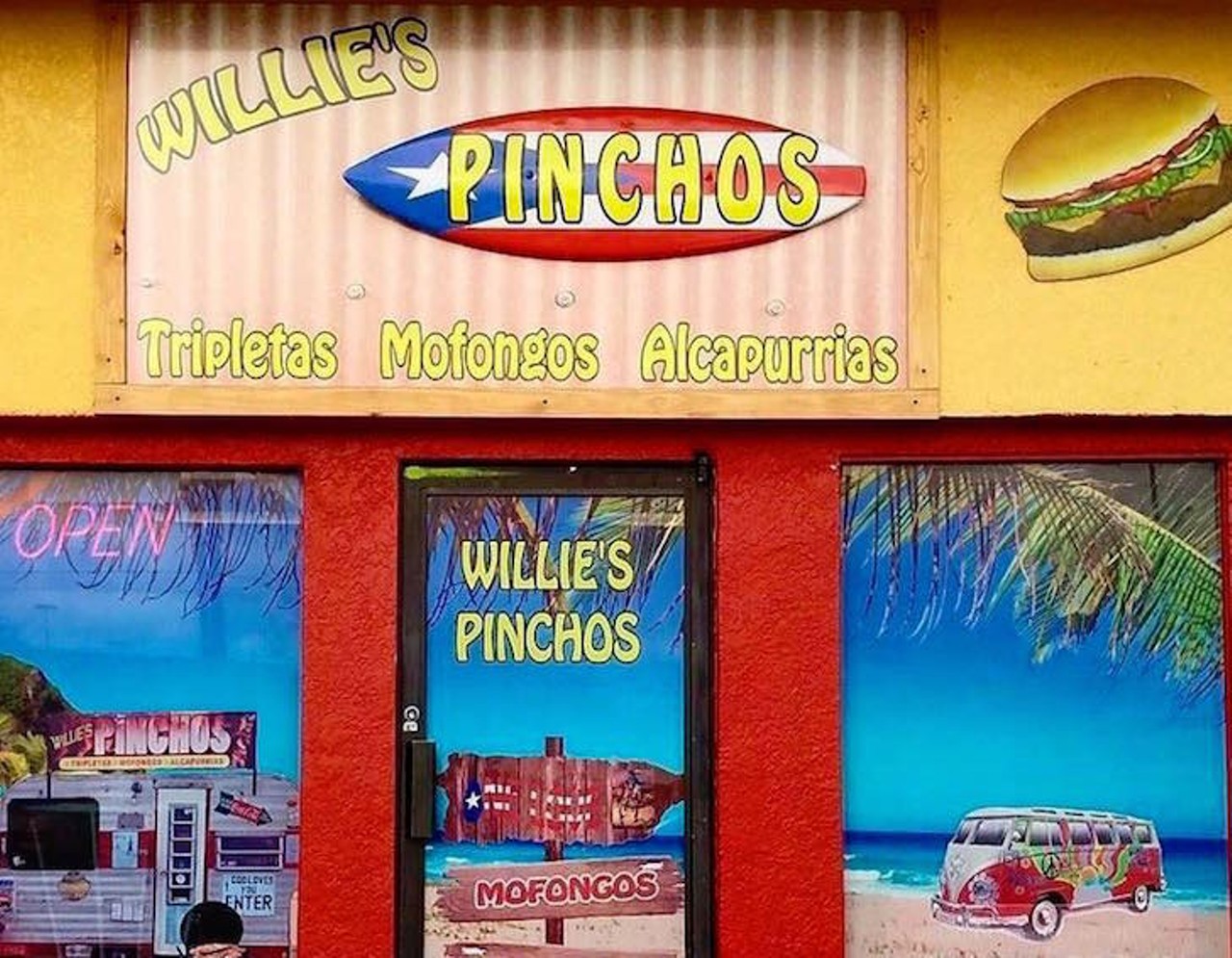 Willie&#146;s Pinchos  
Diners, Drive-ins and Dives
1718 N Goldenrod Road | (407) 601-3373
Orlando was two for three in the &#147;Multicultural Cooking&#148; episode of Triple D&#146;s. Also featured was Willie&#146;s Pinchos, a Puerto Rican hot-spot chalk full of traditional specialties. Willie Garcia, yes the Willie, brought plantain mofongo and the jibarito sandwich to the table. 
Photo via Willie&#146;s Pinchos/Facebook