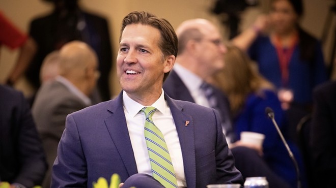 Ben Sasse, the former president of the University of Florida, is seen in this Nov. 1, 2022, photograph after the Board of Trustees voted to appoint him to the job. He took office in February 2023.