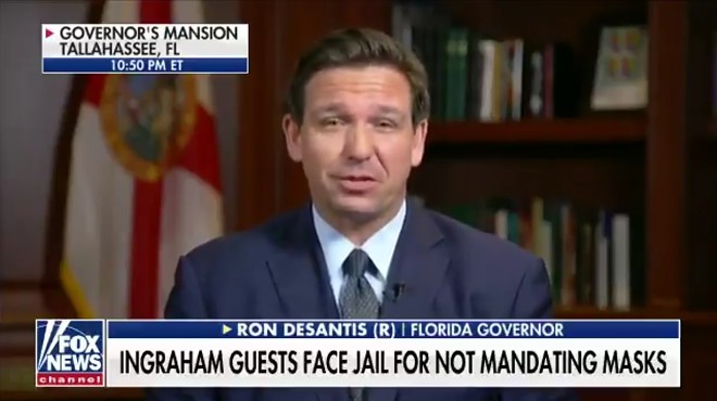 Ron DeSantis appeared on 'The Ingraham  Angle' Wednesday night to announce pardons for all COVID-19 mandate violators.