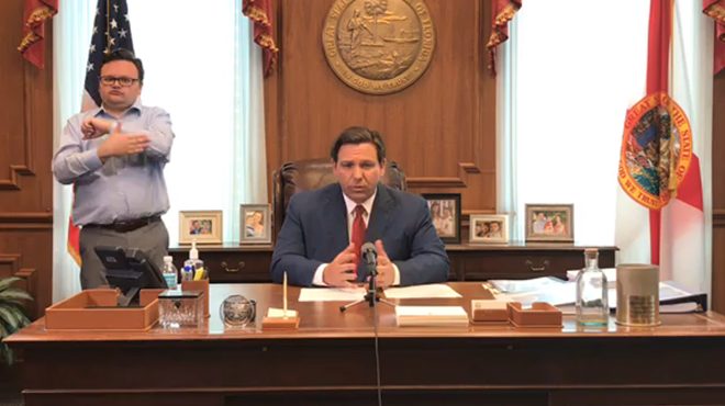 Florida Gov. Ron DeSantis signs a new executive order suspending evictions and foreclosures for 45 days