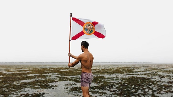 Matthew Jost poses inside Old Hillsborough Bay in Tampa, Florida on Sept. 28, 2022.