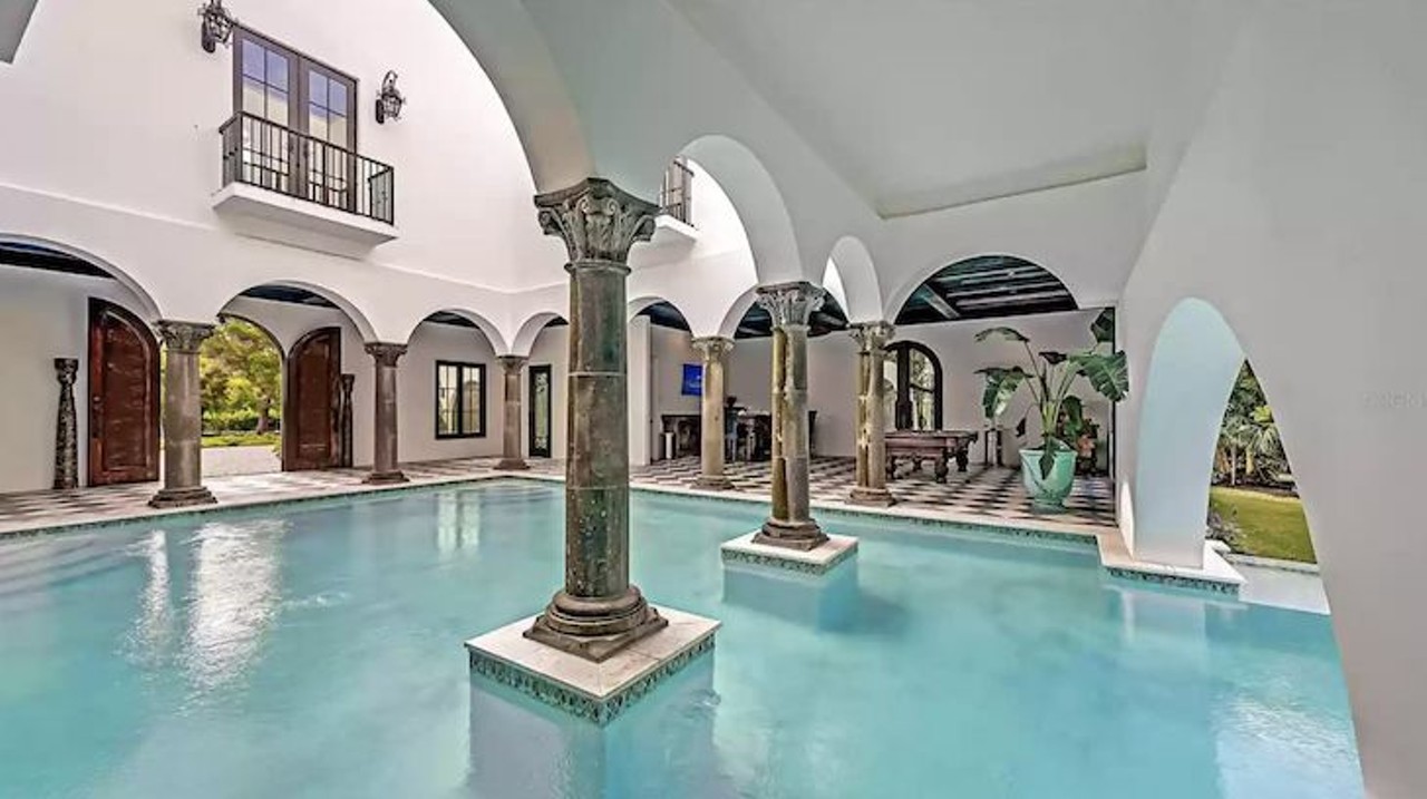 Florida's $5.8 million &#145;Casa de Flamingo&#146; has an indoor-outdoor lap pool steps from Sarasota Bay