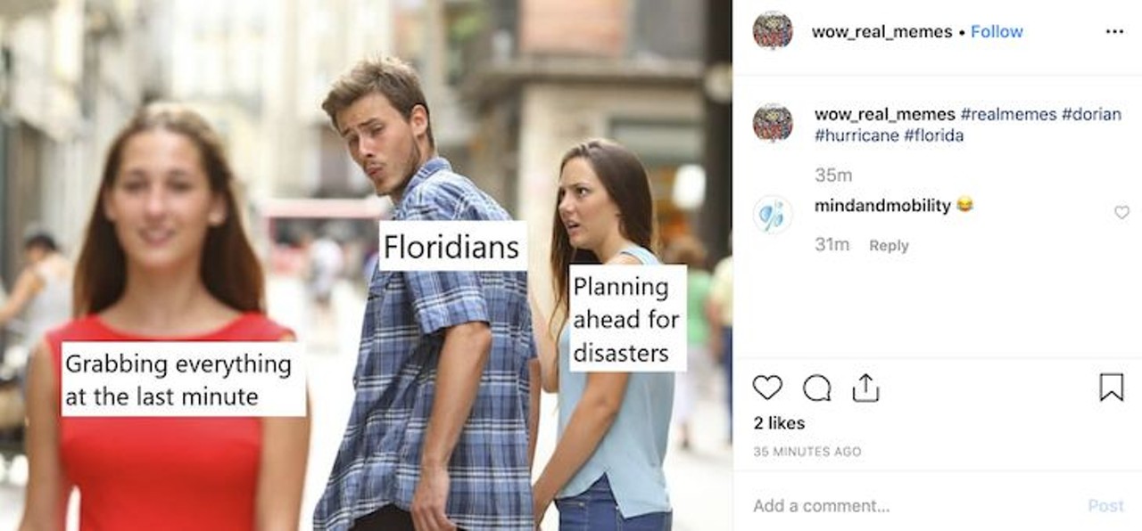 Forecast for silly Hurricane Dorian memes is 100-percent dank