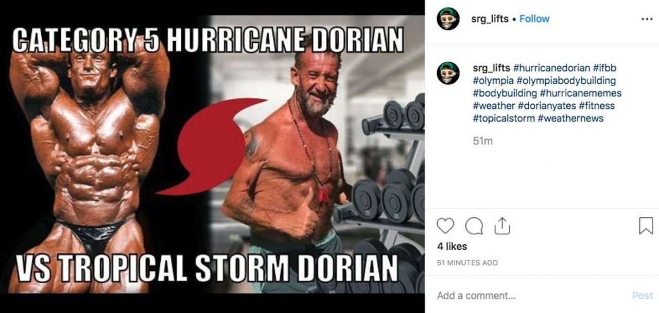 Forecast for silly Hurricane Dorian memes is 100-percent dank