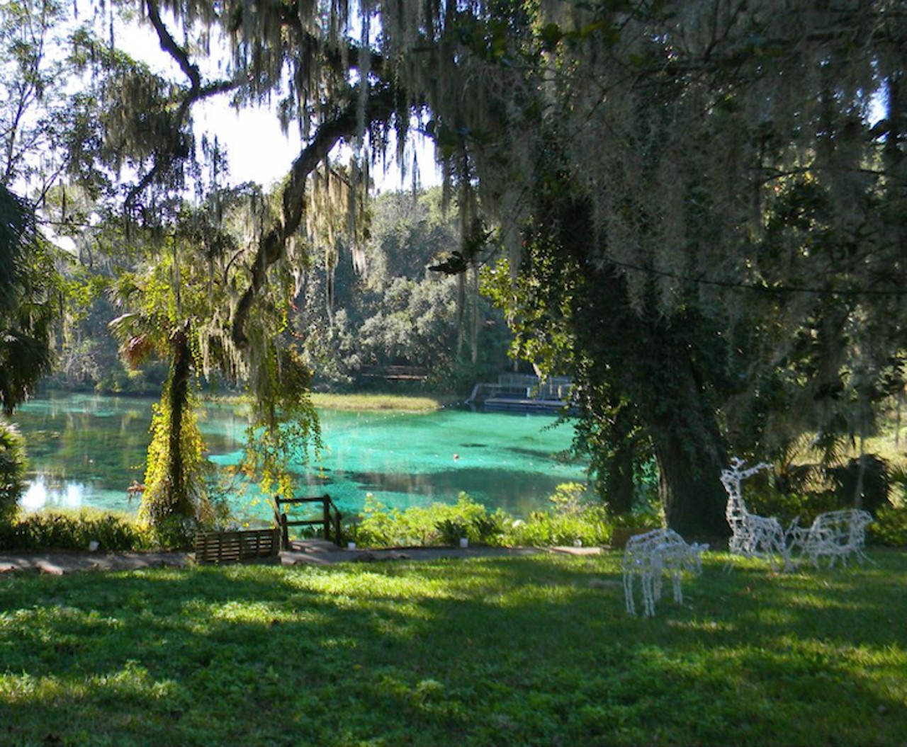 Rainbow Springs State Park  
19158 SW 81st Place Rd., Dunnellon, 352-465-8555
Distance from Orlando: 1 hour 34 minutes
The crisp cerulean water here has been in use for close to 10,000 years, according to archeological studies. You can swim, snorkel and kayak your way to leisure in this spring, which is Florida&#146;s fourth largest.
Photo via Rainbow Springs State Park/Facebook