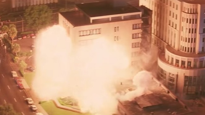 Controlled explosion of Orlando City Hall