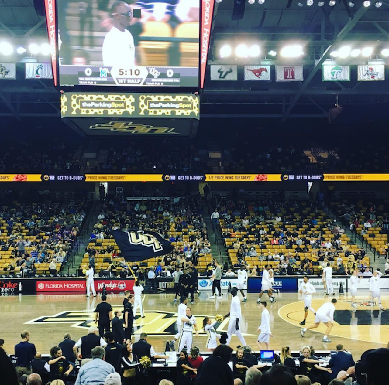  Watch a UCF Basketball Game
Tuesday, February 14, 7 p.m.; CFE Arena, 12777 Gemini Blvd N, Orlando; free with student I.D. or $6
If you want to do something fun and different for Valentine&#146;s but are ballin&#146; on a budget, make like a college student and grab some tickets to a watch the Knights play. Cuddle up on the bleachers and cheer on the Knights as they play Tulsa this V-Day. 
Photo via the.chaaad/Instagram