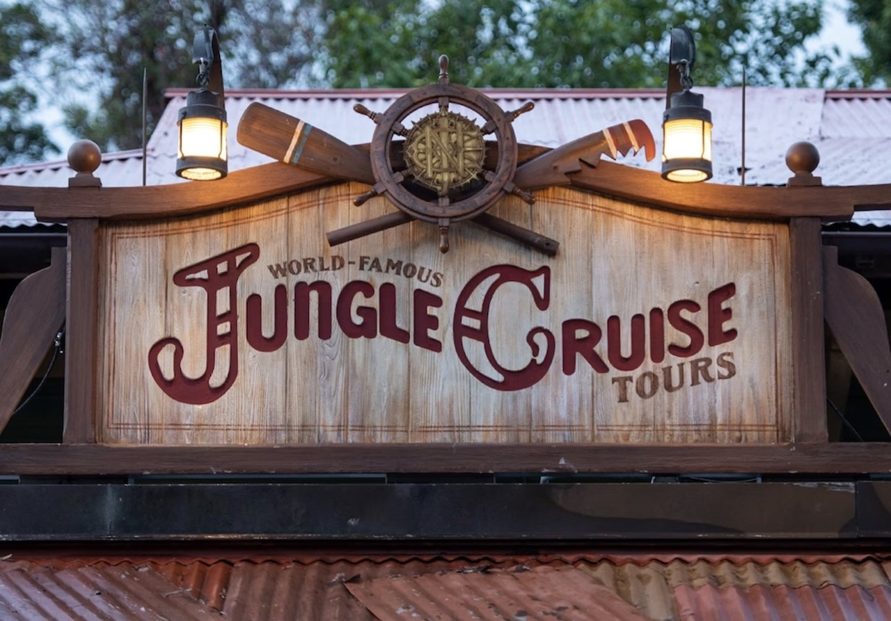 In an unshaded part of the line for Disney World's Jungle Cruise
You'll have to face narrow, winding lines and unrelenting sun to ride this ride. But hey, at least the audio is fun.