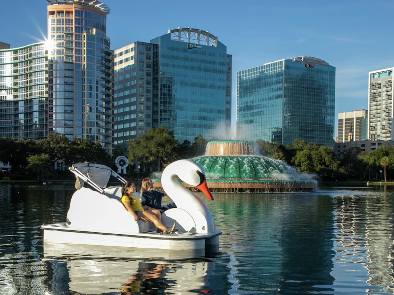 In the middle of Lake Eola when it starts to rain
Swan boat rides are all fun and games until you're victim to a sudden summer shower – or near hurricane-level storms, you never know what's coming.