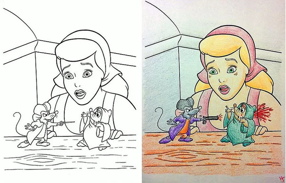 Coloring Book Corruptions: what happens when you let adults loose on a Disney  coloring book, Orlando