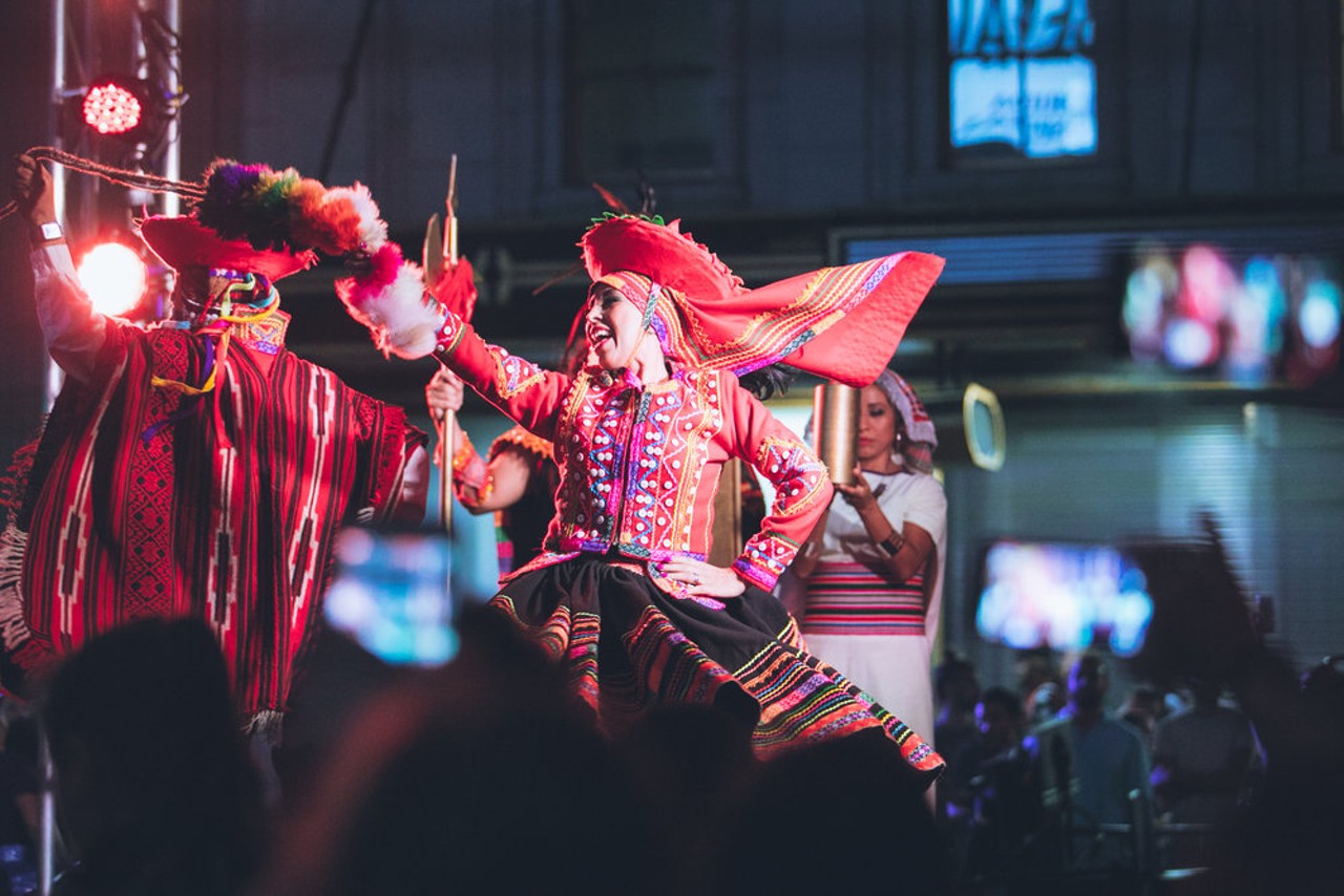 Performers dance their way on the main stage in downtown orlando , photo by Herb Gonzalez , via Creative City Project