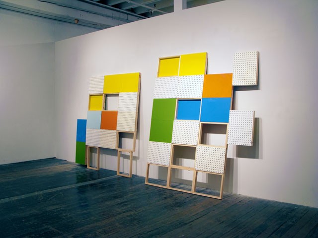 Interlockin' arts: This is one possible configuration of Judy Rushin's modular works, but not the one you'll see at OMA.