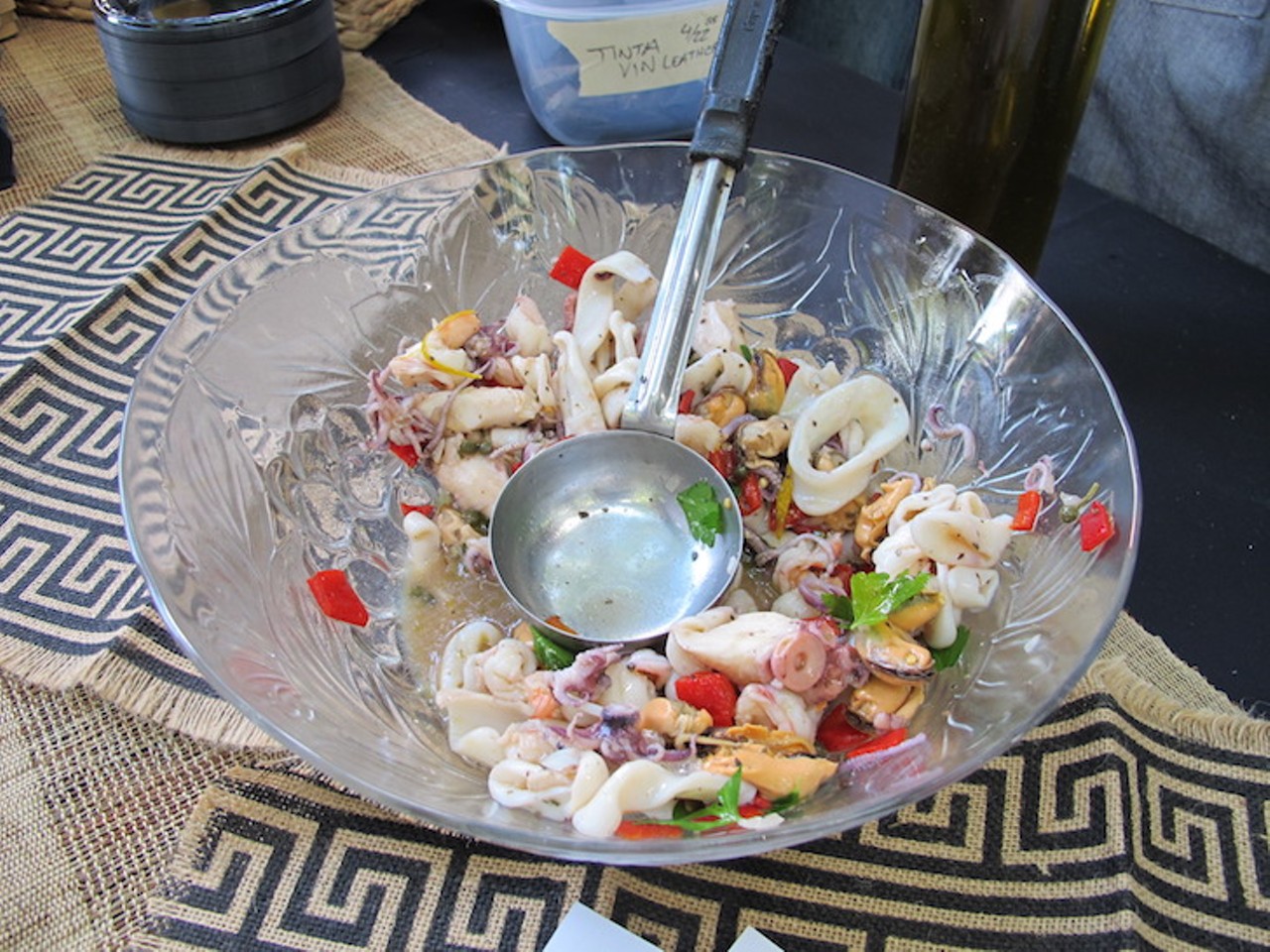 Octopus and seafood salad prepared by chefs Henry and Michelle Salgado