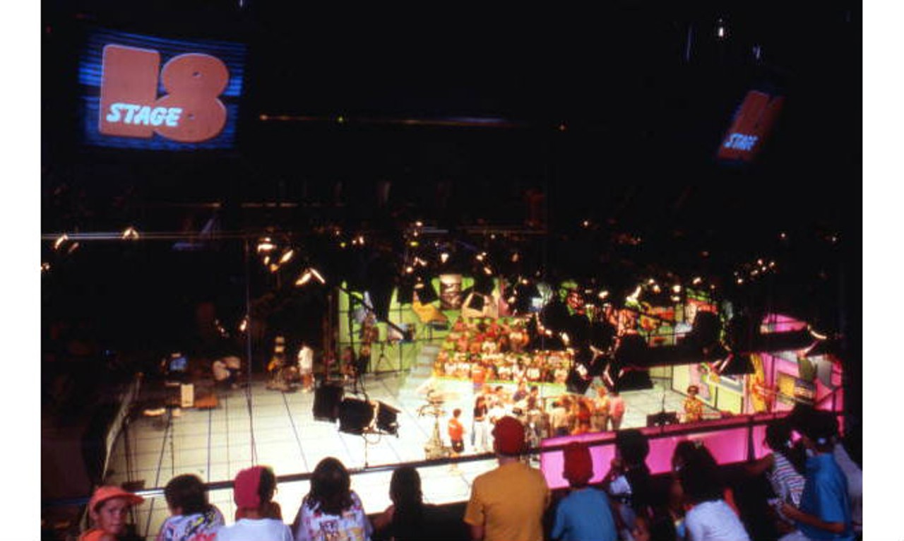 Interior view of Stage 18 during television program at the Nickelodeon Studios attraction.via