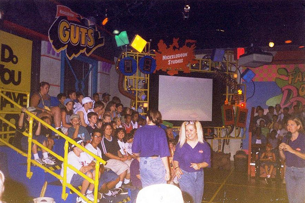 A mock taping of the Nickelodeon show Guts in 1999.via