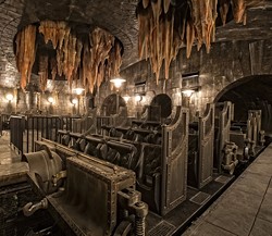 Newly released concept art of the vehicles for Universal's new Harry Potter and the Escape from Gringotts ride (image courtesy Universal Orlando)