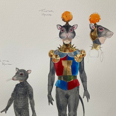 Concept art for costuming for Orlando Ballet's 'The Nutcracker'