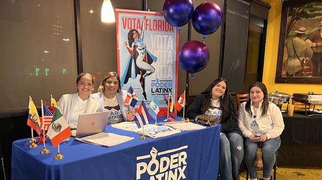 Karoll Marroni, left, works with Poder Latinx, a civic and social justice nonprofit organization advocating for the Latinx community.