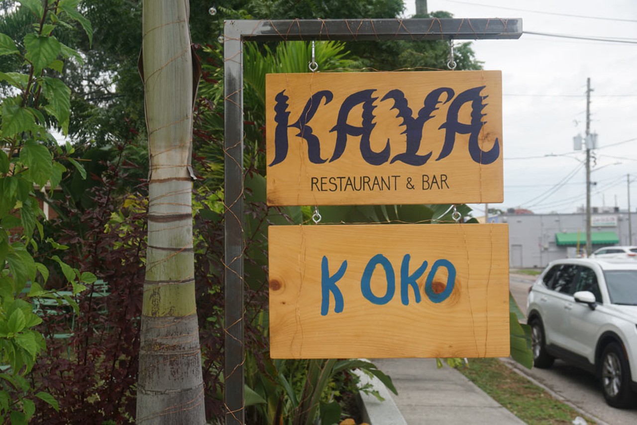 Hand-painted Koko and Kaya signs