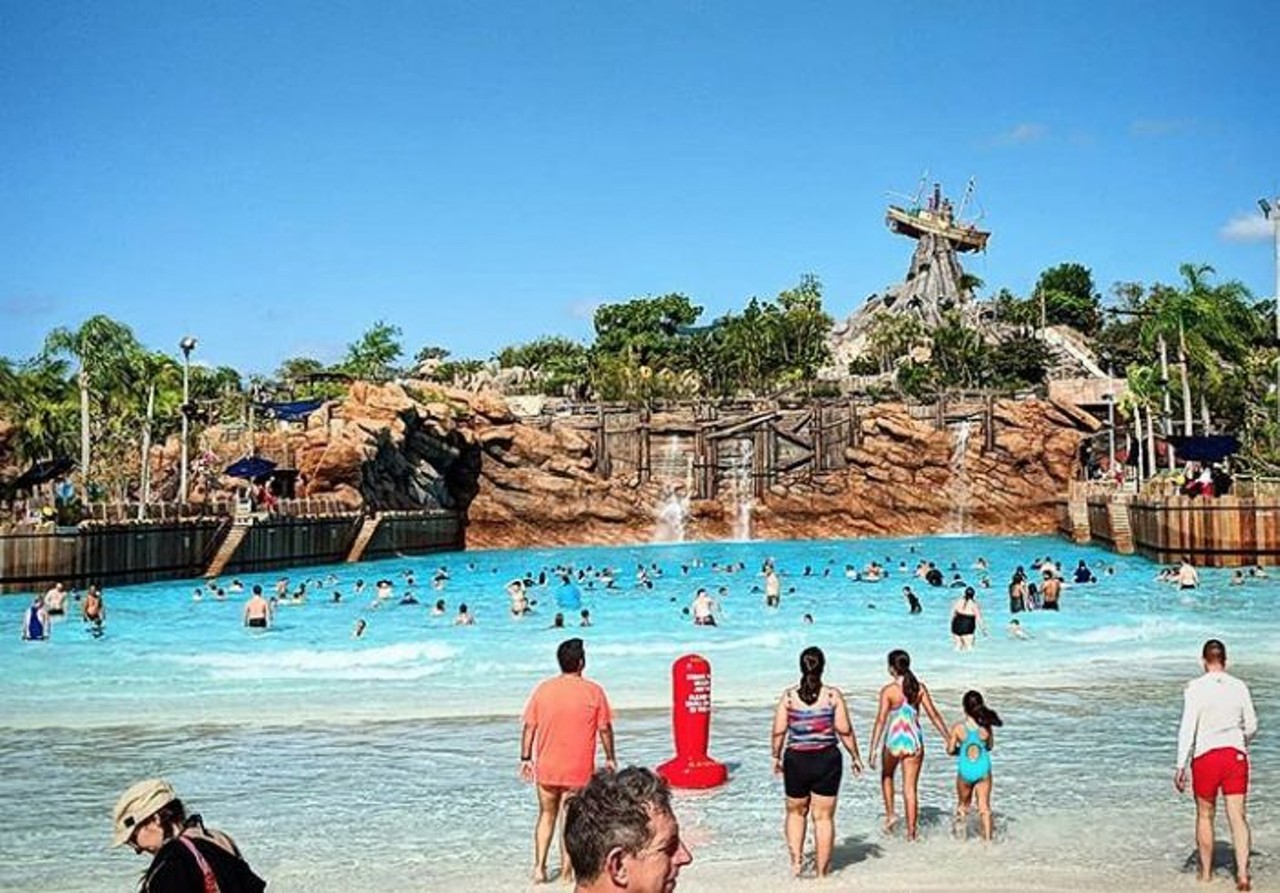 Disney&#146;s Typhoon Lagoon  
1145 East Buena Vista Blvd., 407-560-4120 
True to the Disney M.O. Typhoon Lagoon aims to create an immersive and one of a kind experience, an experience that starts at $69 a day and includes 6 water slides, a wave pool, a lazy river, and Joffery&#146;s Coffee&#146;s mini doughnuts with chocolate, white chocolate and raspberry dipping sauces.   
Photo via percussionmasta / Instagram