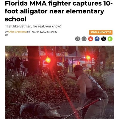 Nearly 200 people cheered and shrieked as one Florida man wrangled and captured a 10-foot alligator outside an elementary school in Jacksonville. MMA fighter and veteran Mike Dragich is seen in a video posted in May to his Instagram account (bluecollar-brawler) struggling with the large animal in a crowd-filled parking lot."We get there. I walked through the gate. And boom. There it was just ready to go right there in the parking lot, and we just had to get the job done," he said. Read full article