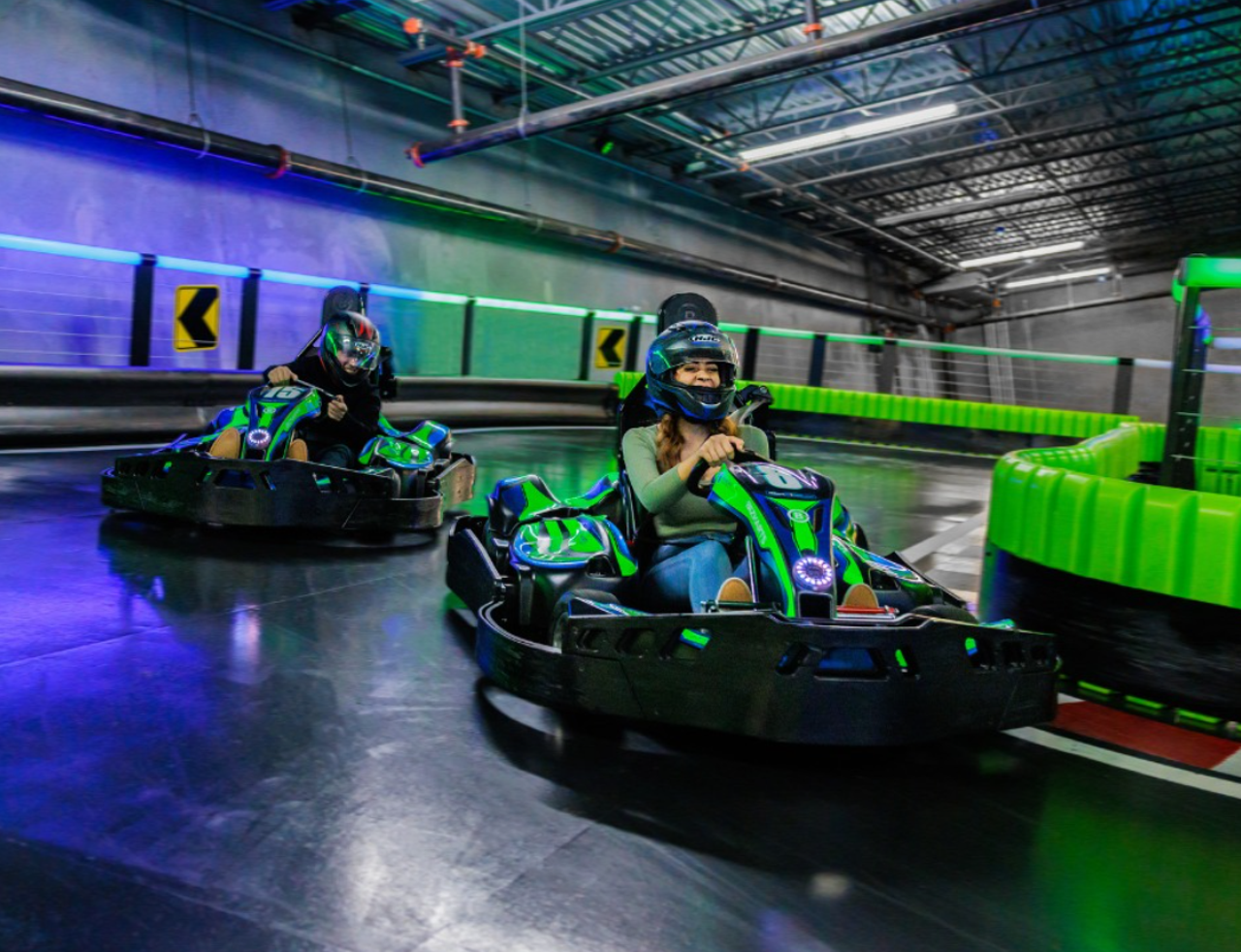 Go racing at Andretti Indoor Karting & Games
9299 Universal Blvd., Orlando
There’s no way you could get bored here. Andretti hosts a crazy long indoor go-kart track, plus there’s rush-hour bowling. They have beer and cocktails, too? We’re in.
