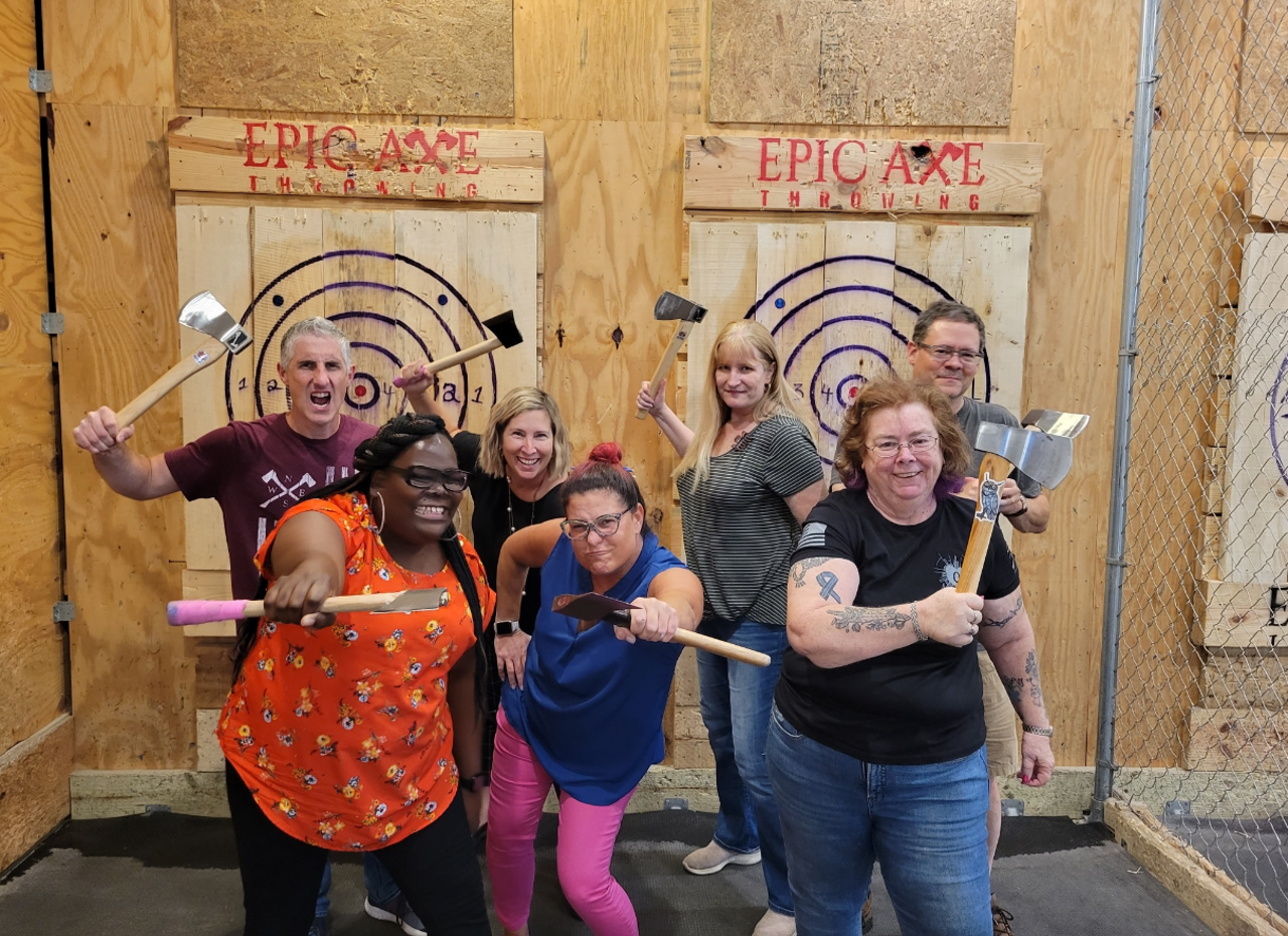 Throw axes at Epic Axe Throwing
47 E. Robinson St., Orlando
Beat the heat with skillfully directed rage at Orlando's Epic Axe Throwing, or any of Orlando's many axe-throwing rooms. Bring some friends, or soak up your own solitude while you learn the tasteful, storied art of throwing something really hard, really fast and really sharp at a wall.