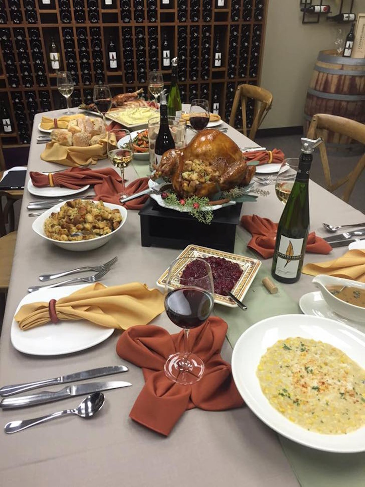 Cooper&#146;s Hawk Winery 
529 N. Alafaya Trail & 8005 International Drive | Alafaya: 407-374-2464 & International: 407-956-3400
Diners at either of Cooper&#146;s Hawk&#146;s Orlando locations can partake in traditional thanksgiving dishes such as potatoes, green beans, turkey and stuffing, as well as being able to finish off the meal with a spiced pumpkin cheesecake. Those who think a holiday isn&#146;t complete without  libations can order the citrusy wine of the month or the cranberry sangria. Adults eat for $27.99 and children under 12 eat for $12.99. Alcohol not included.
Photo via Ana Belaval/Facebook