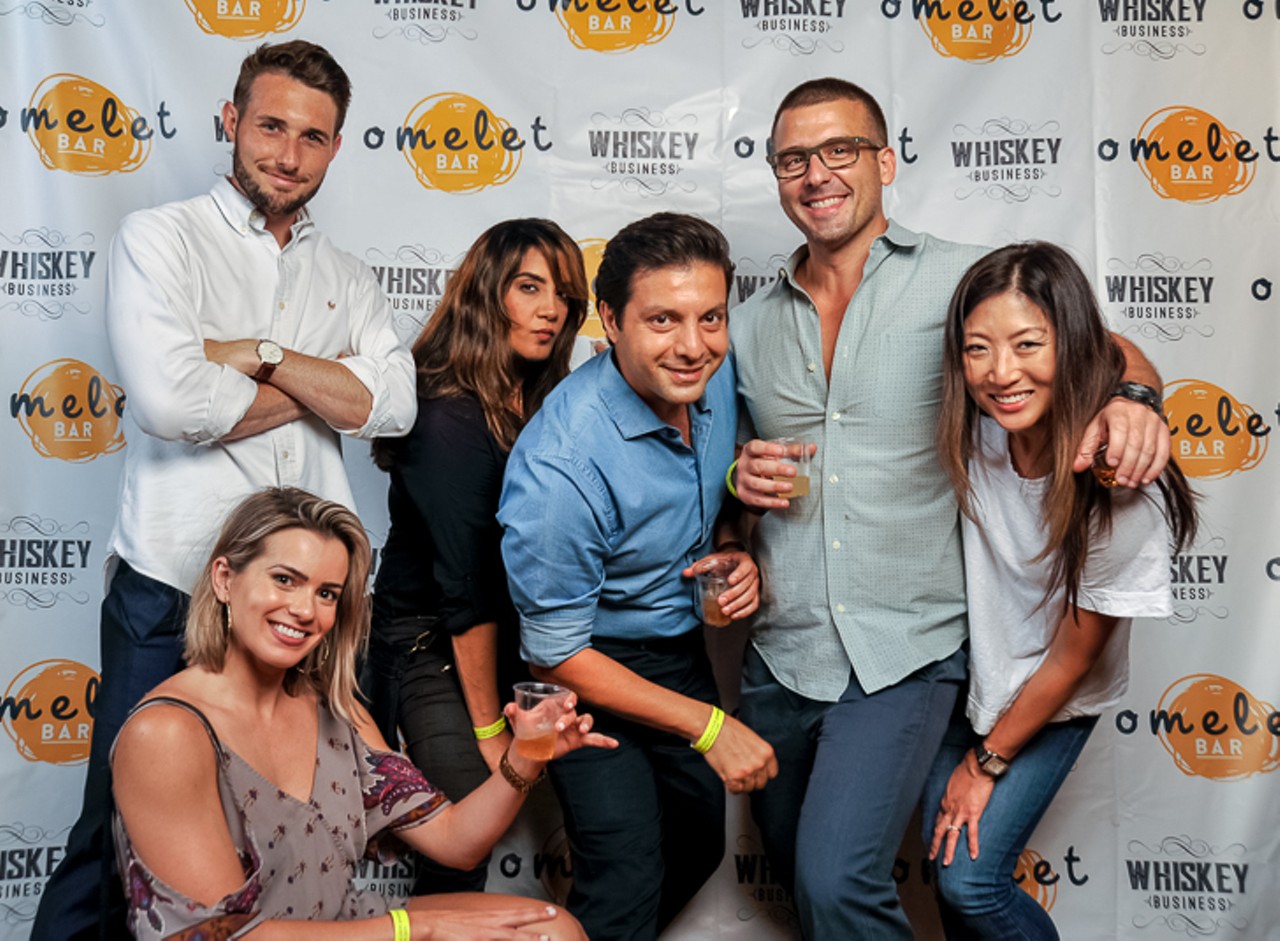 Photos from the Omelet Bar photo booth at Whiskey Business 2019