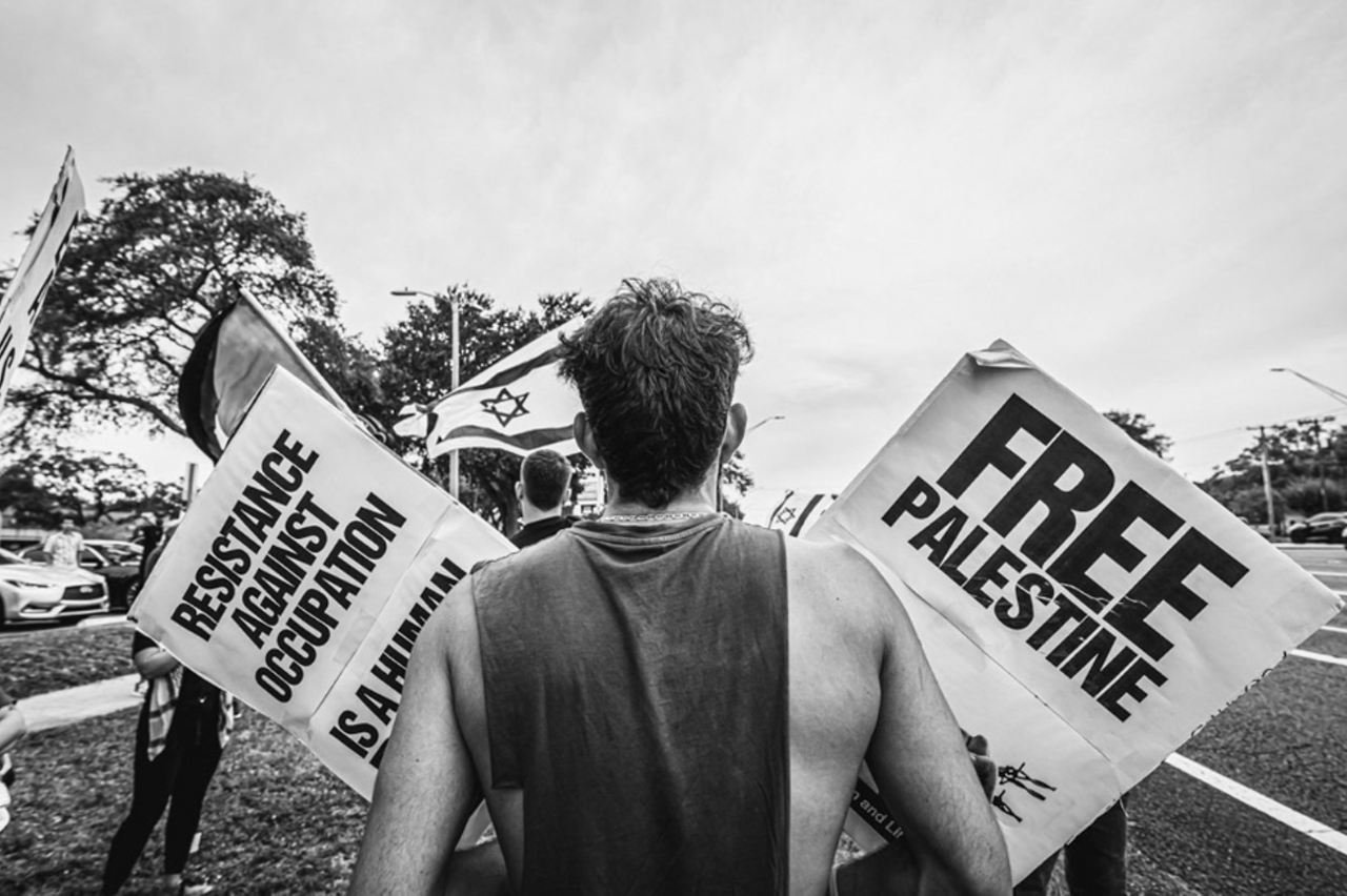 PHOTOS: Palestine and Israel supporters clash in Tampa over the weekend